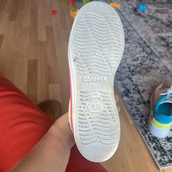Camper Twinss Multicolor Suede and Leather Neon Sneaker EU 41/ US 10 - Picture 9 of 10